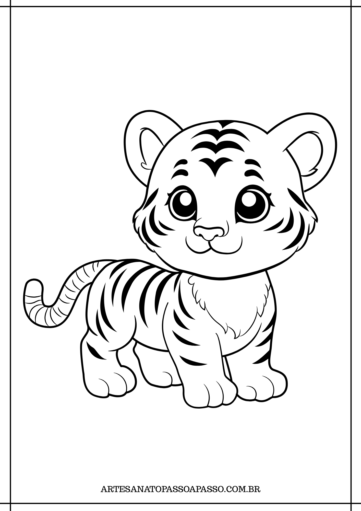 Desenhos de tigres para colorir
