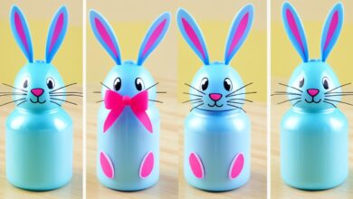 Como fazer coelhos de garrafa pet